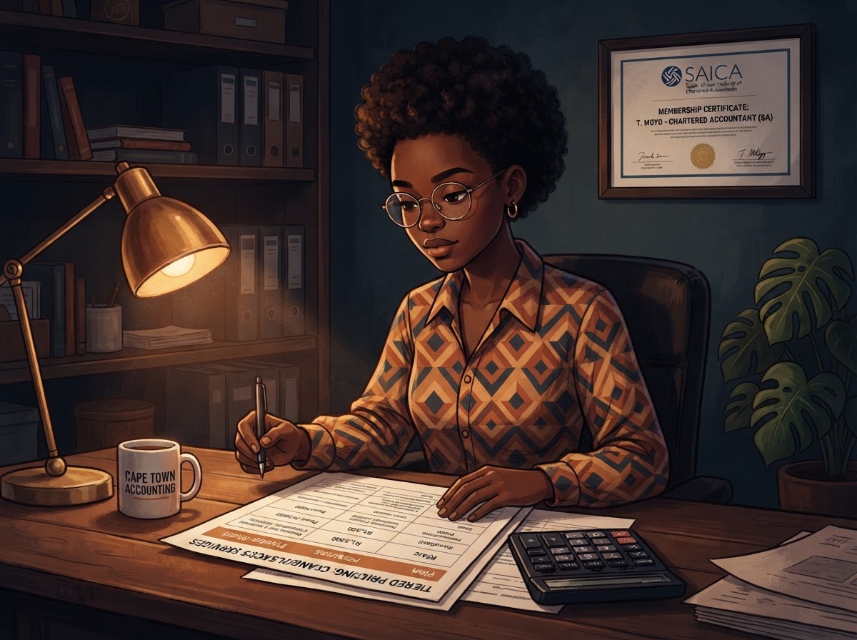 A South African accountant reviewing pricing plans