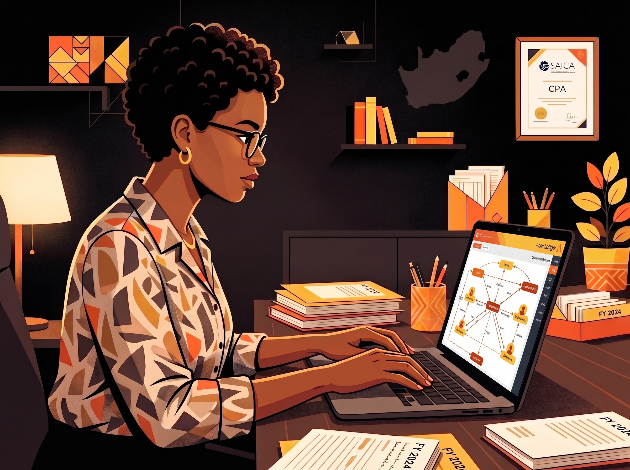 A South African accountant at work