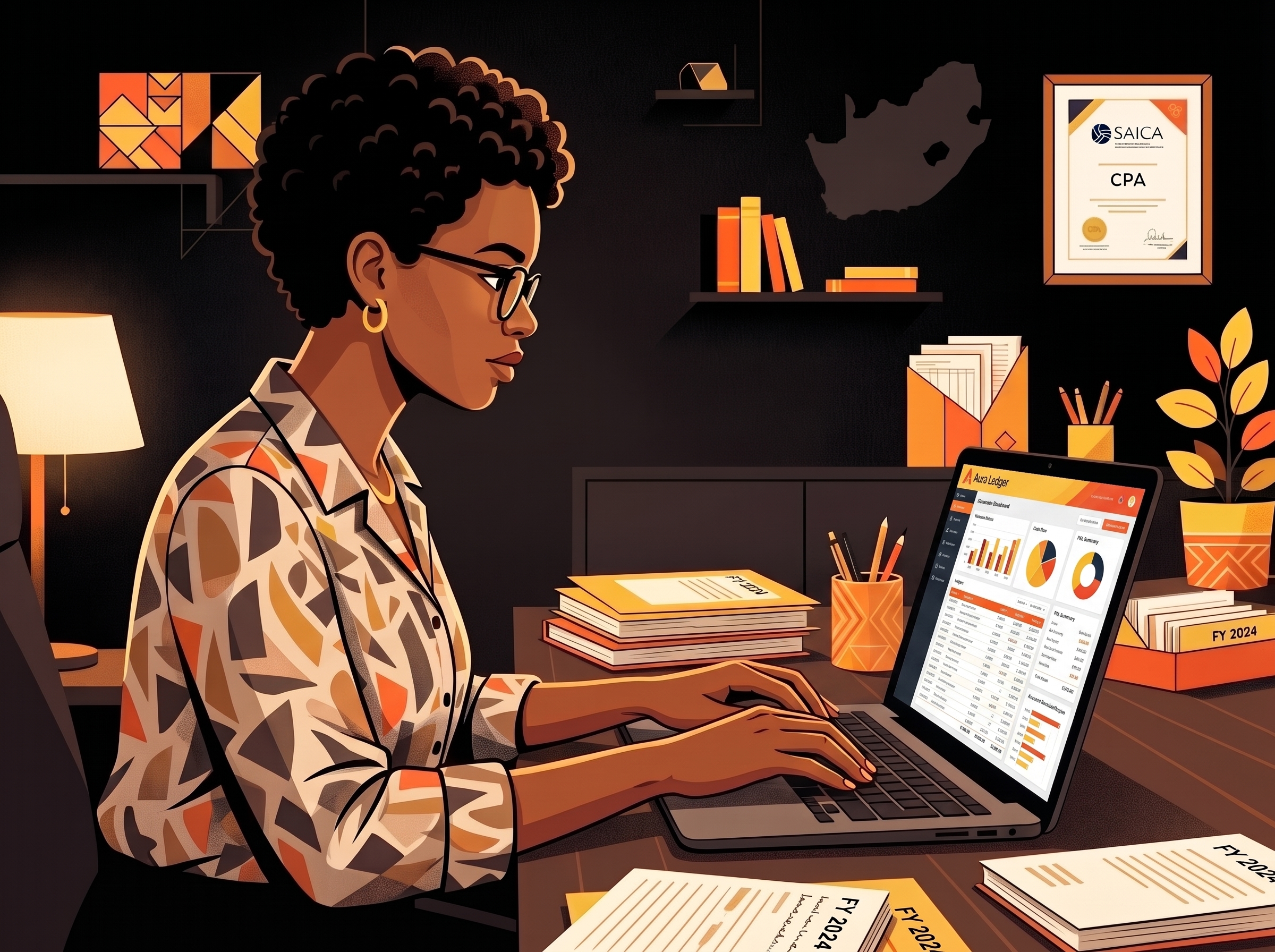 A South African accountant at work