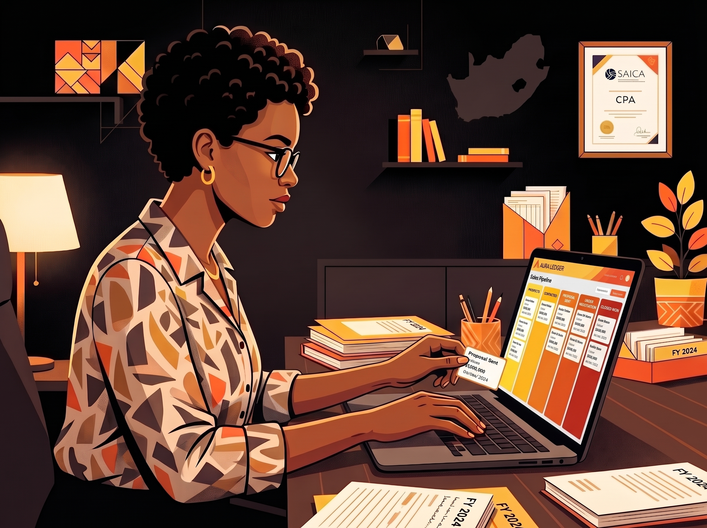 A South African accountant at work