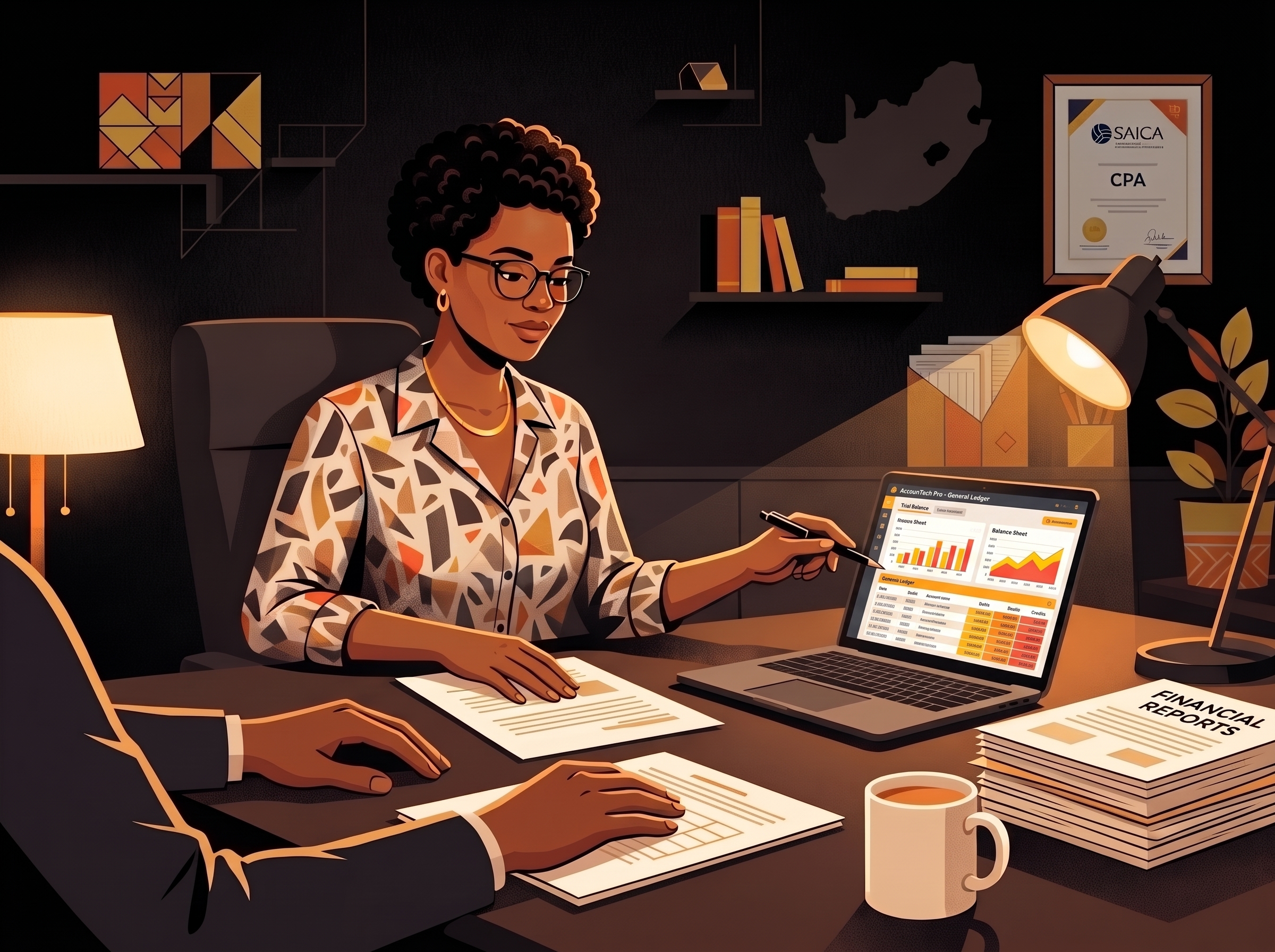 A South African accountant at work