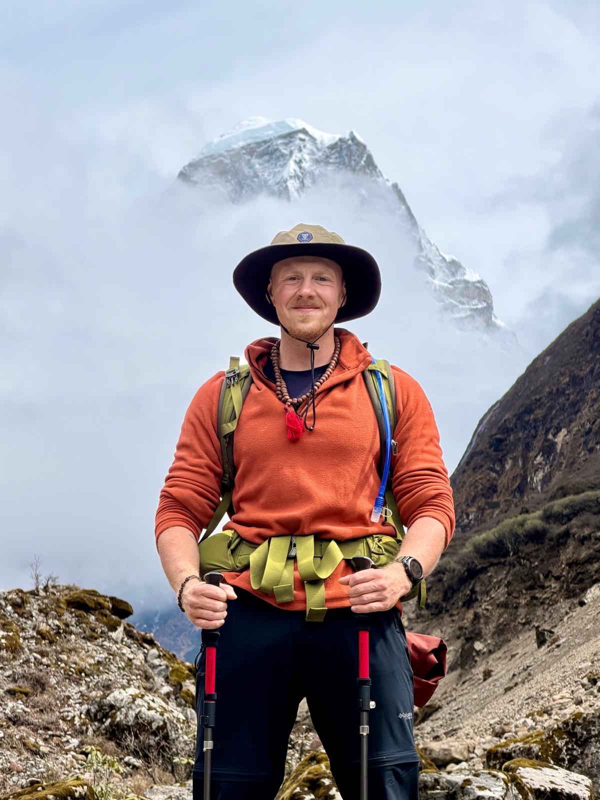 Timothy Scheepers op bergexpeditie Mera Peak