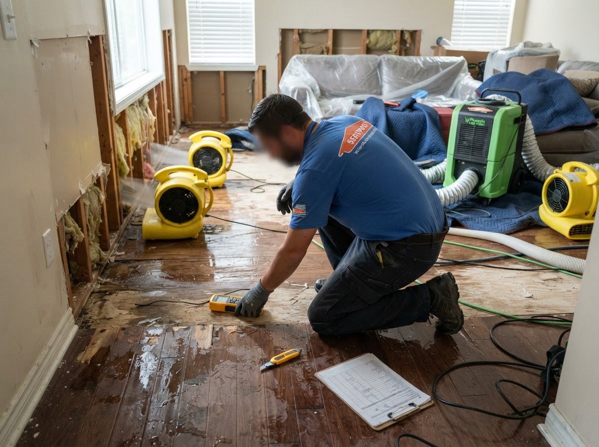 Water damage restoration services in Leander