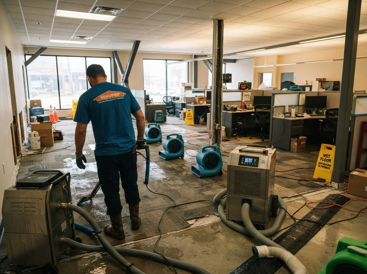 Commercial water damage restoration near Leander