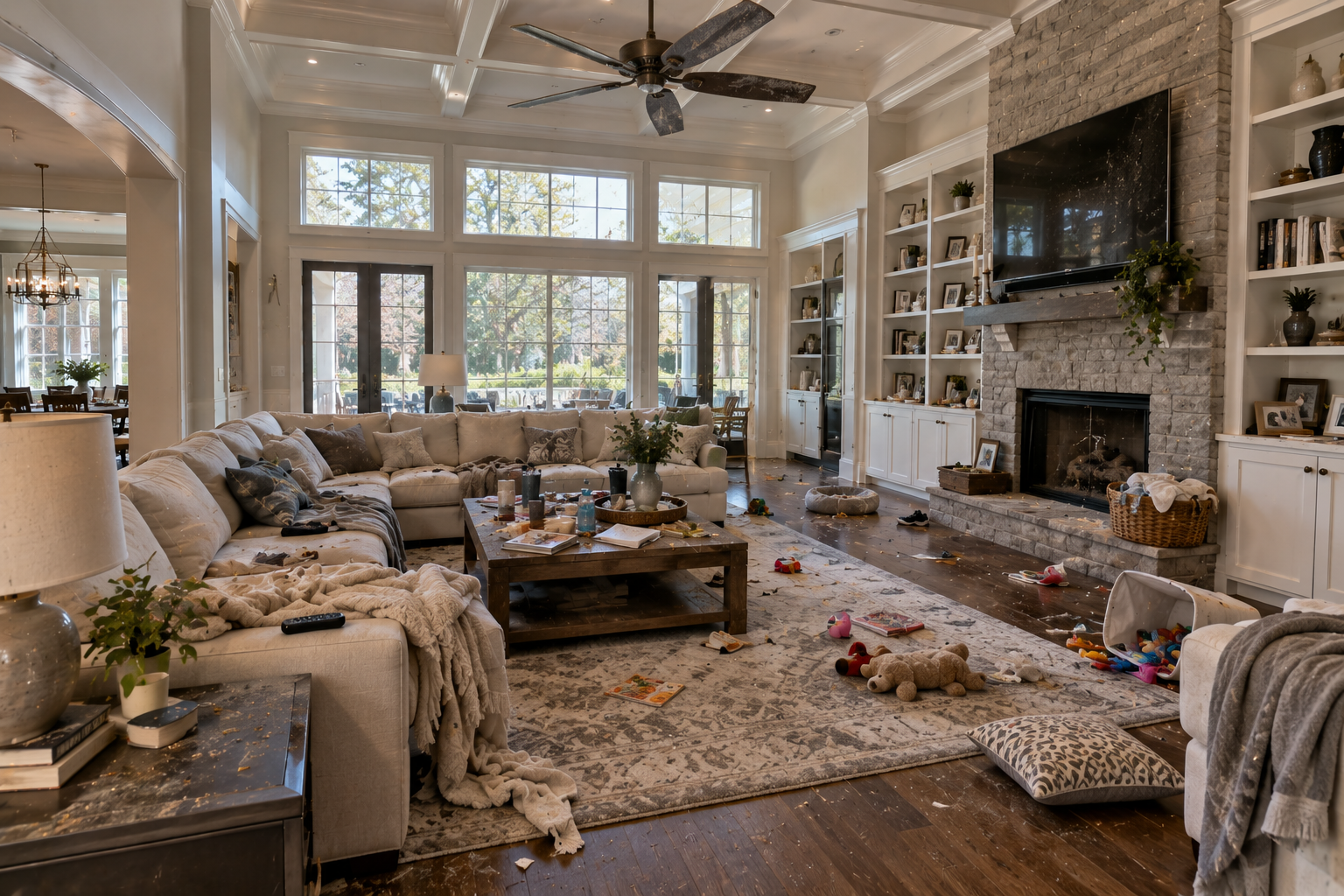 Living room before cleaning — MF Clean North Atlanta