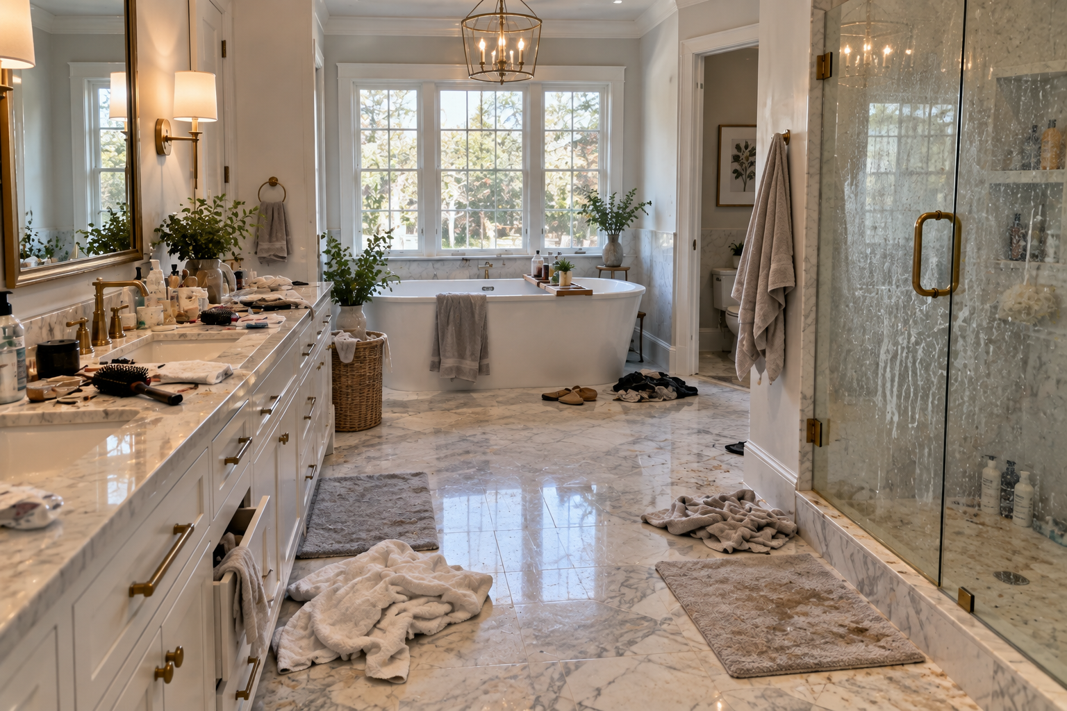 Bathroom before deep cleaning — MF Clean Cumming GA