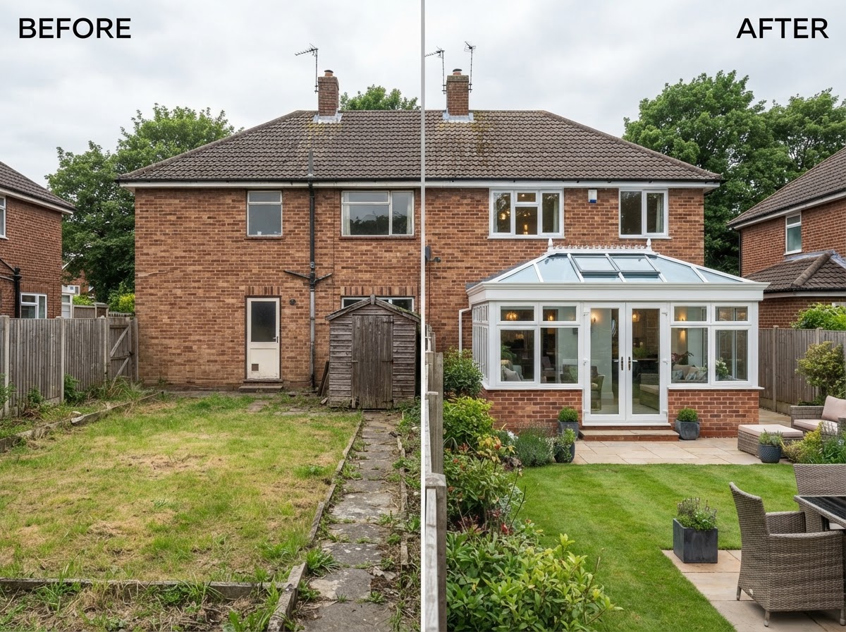 CONSERVATORY before and after Project Preview