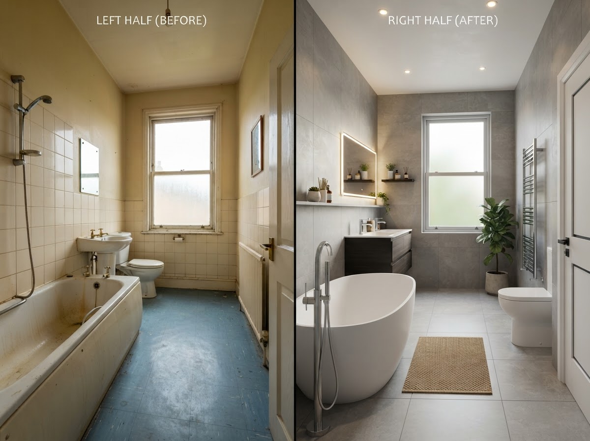 BATHROOM before and after Project Preview