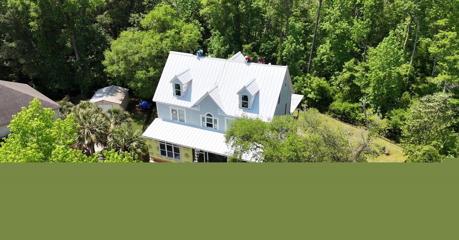 Standing seam metal roof installation