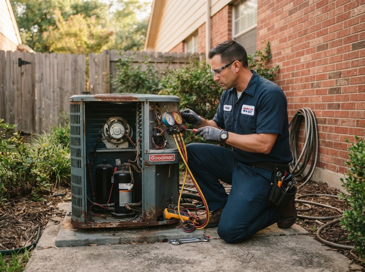 Dean's Heating & Air Conditioning at work