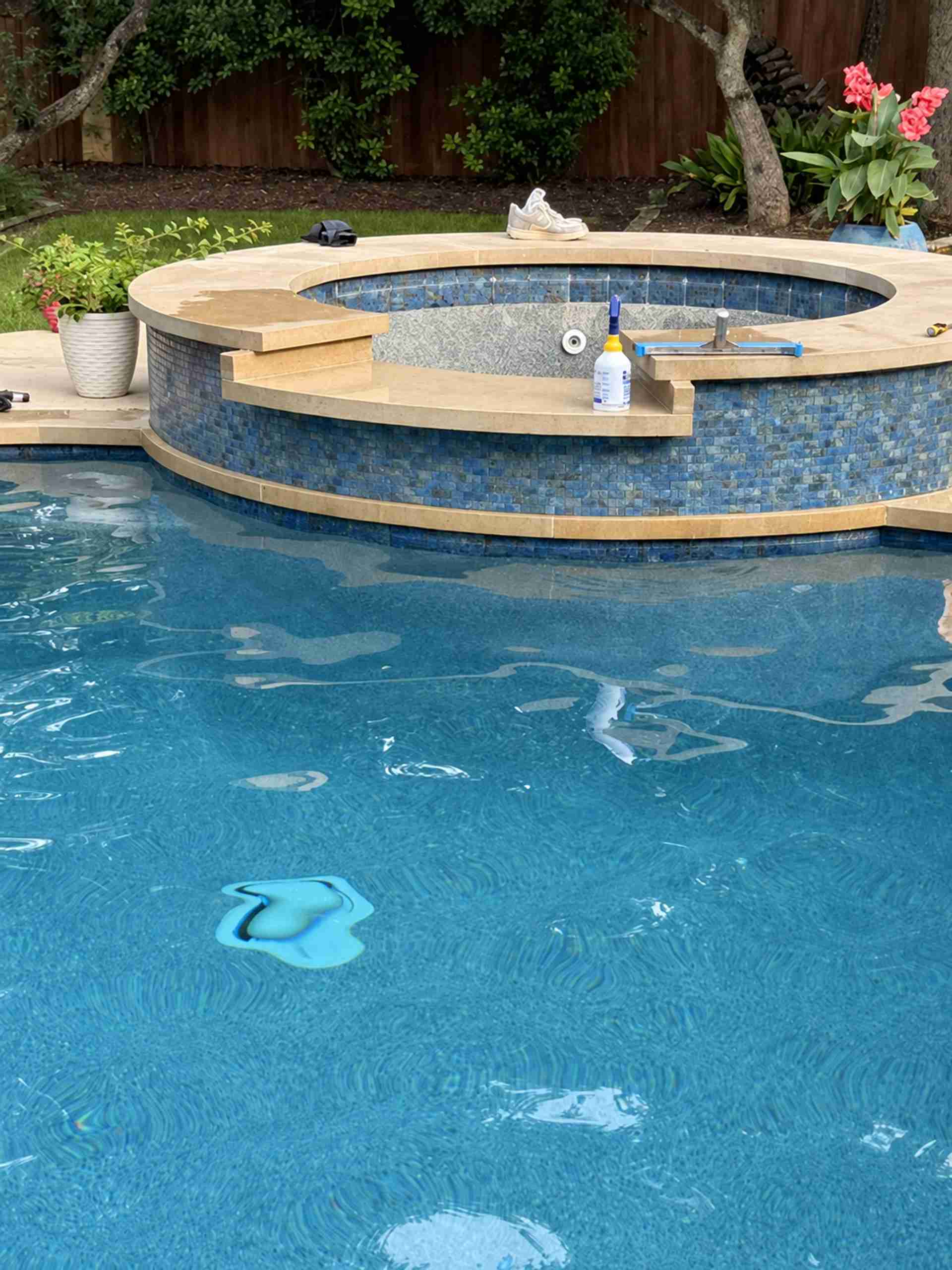 Custom pool and spa tile maintenance in Georgetown TX
