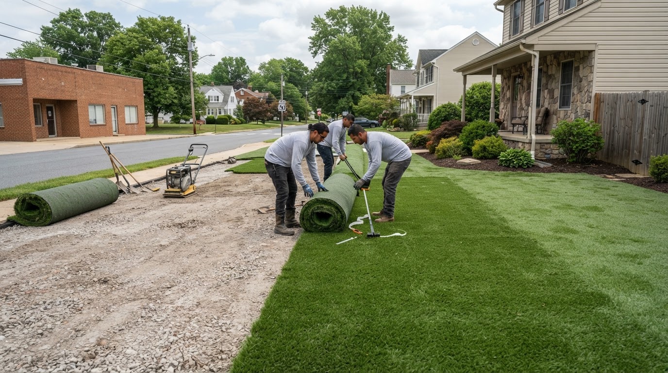 Artificial grass installation serving York Pennsylvania and surrounding communities