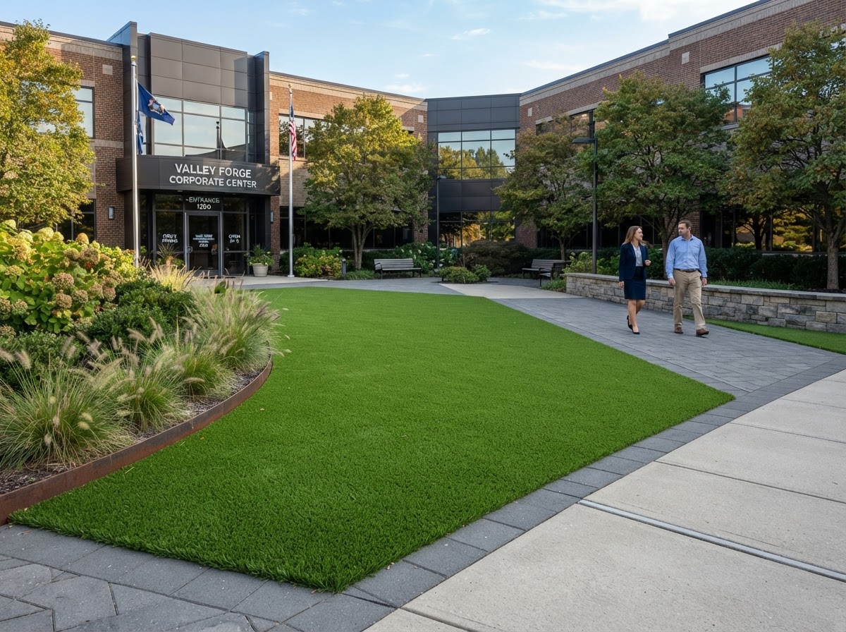Commercial landscape turf at a property in the New Freedom Pennsylvania area