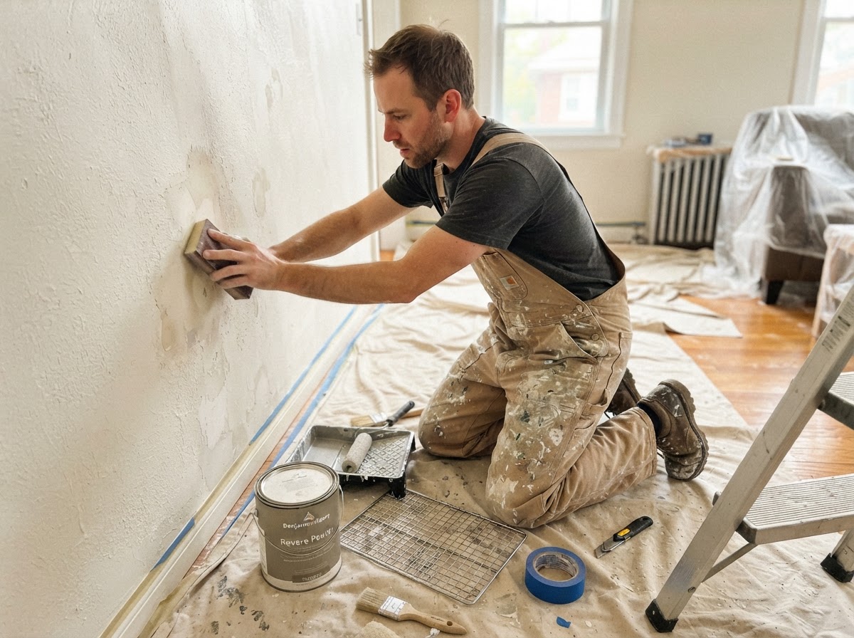 Surface prep and primer application