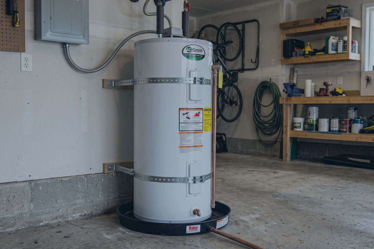 Electric water heater installation in Olympia