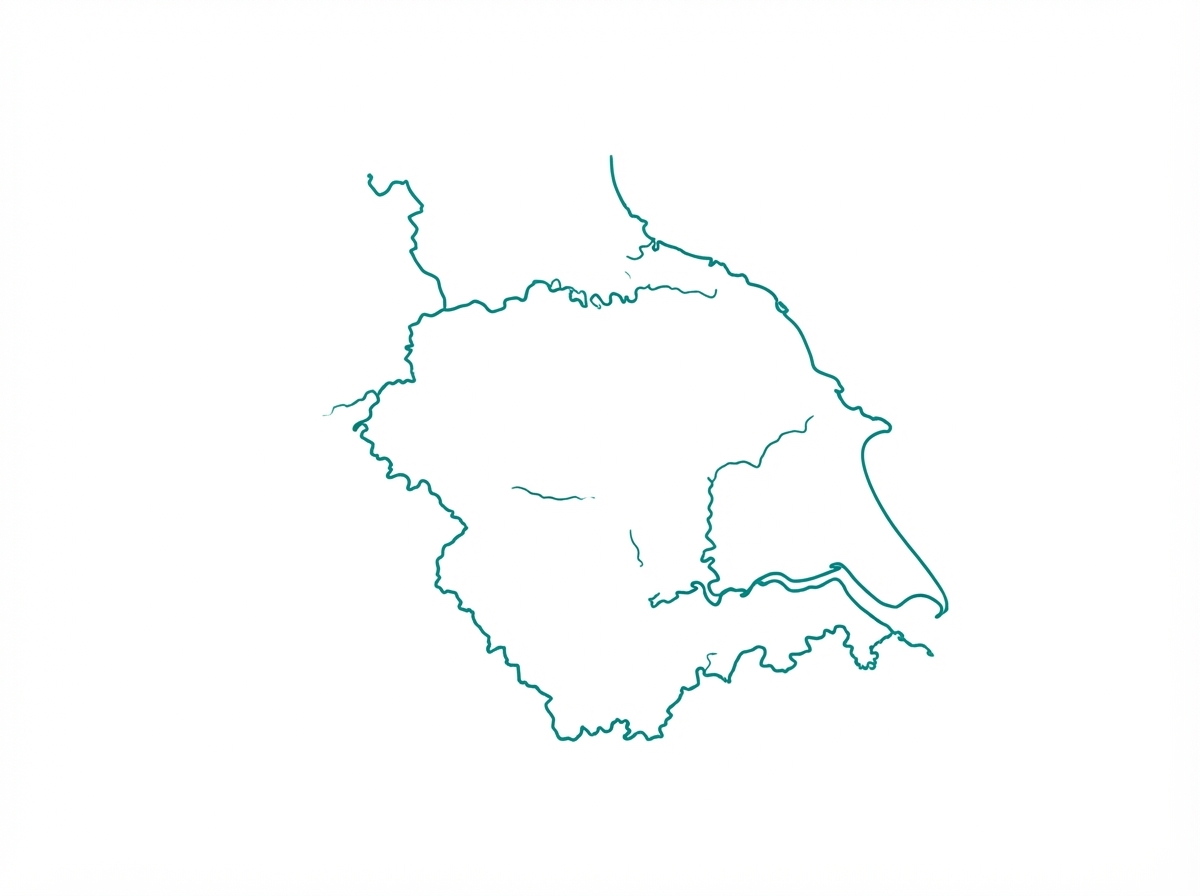 Outline map of Yorkshire showing the areas we cover
