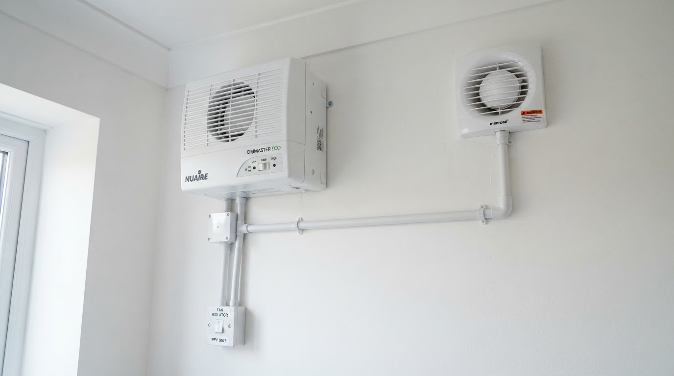 Ventilation unit installed to prevent condensation