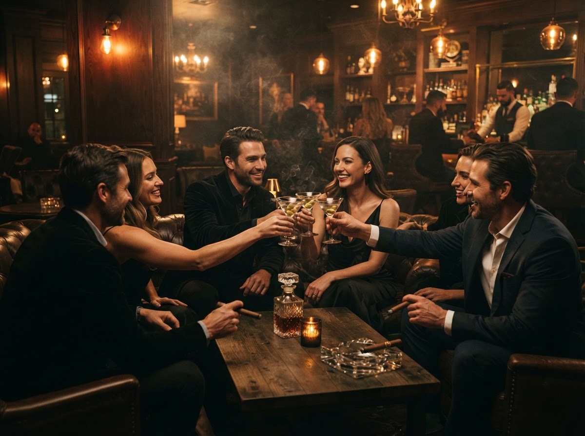 Celebration at LIT Cigar Martini Lounge