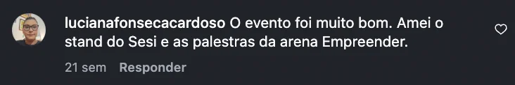 Depoimento Instagram de @lucianafonsecacardoso sobre o Confeitar Brasil