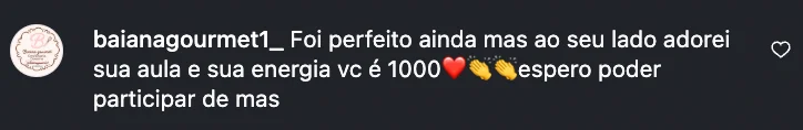 Depoimento Instagram de @baianagourmet1_ sobre o Confeitar Brasil