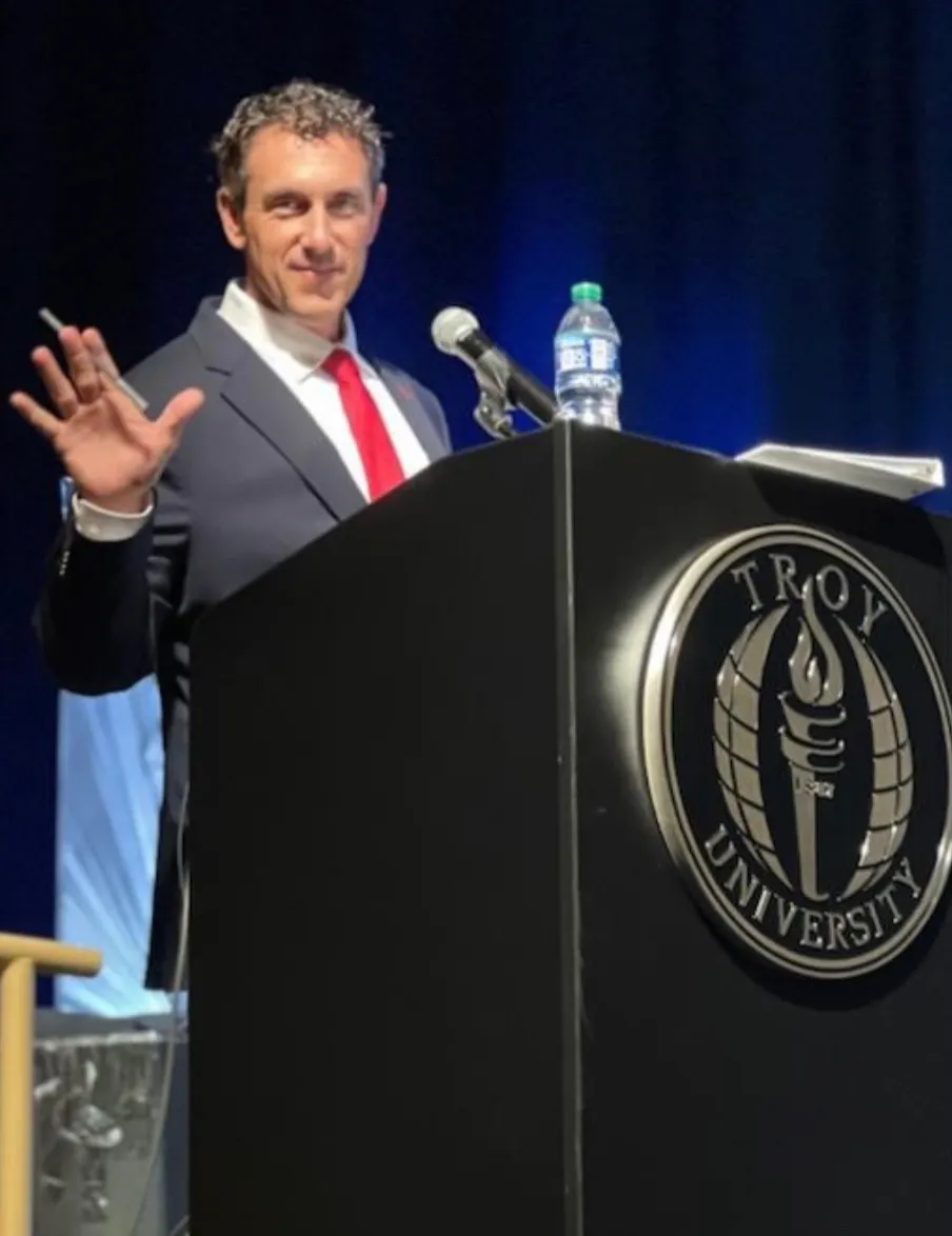 Nate Eaton presenting — mind, body, and spirit in harmony