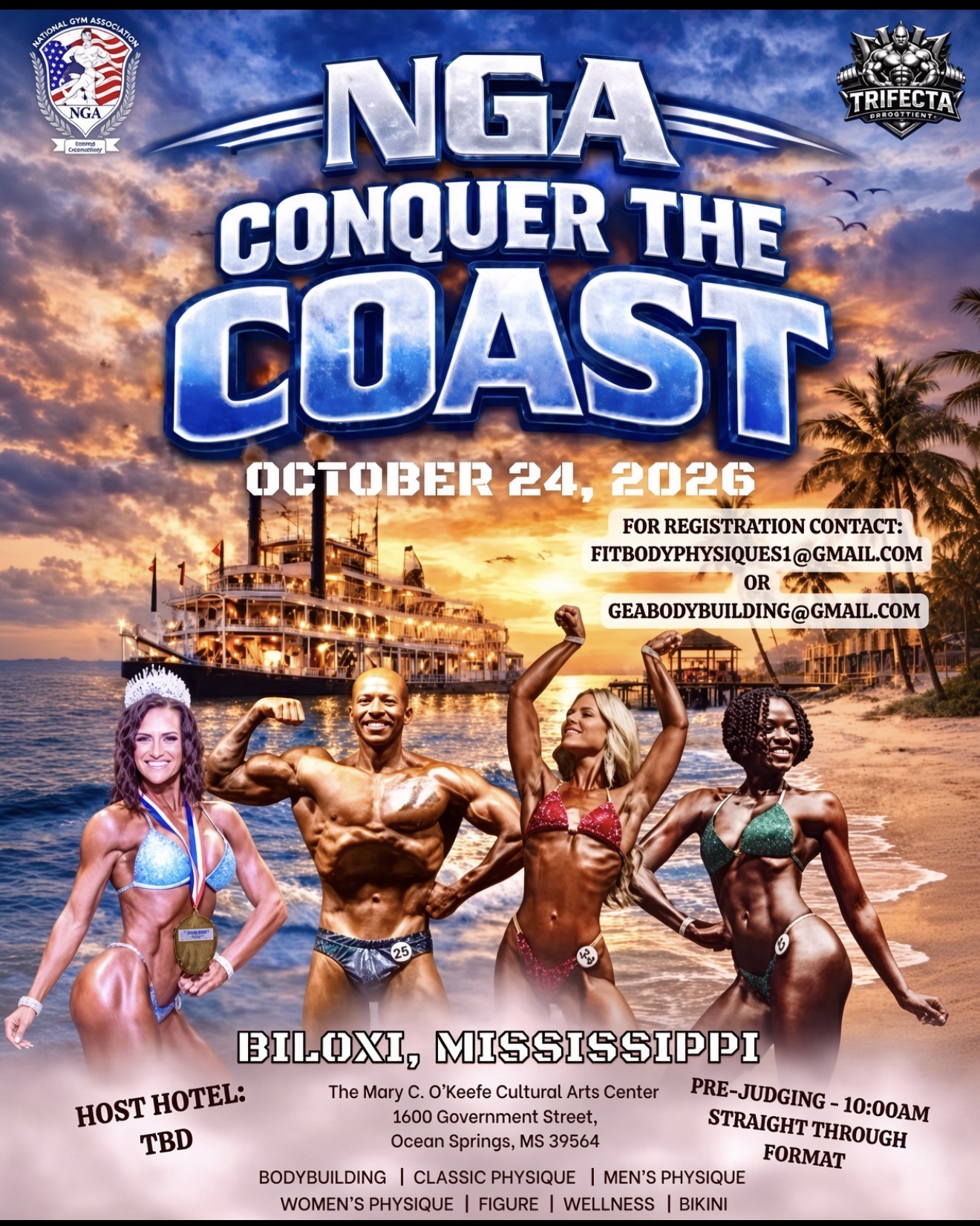 Official NGA Conquer The Coast event poster