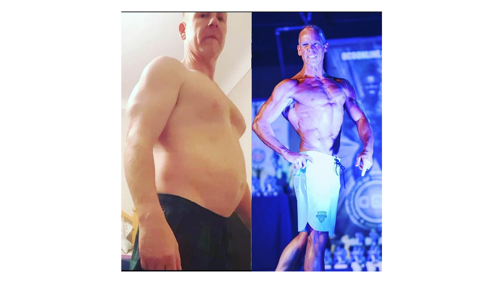 Client transformation showcasing balanced nutrition and real results
