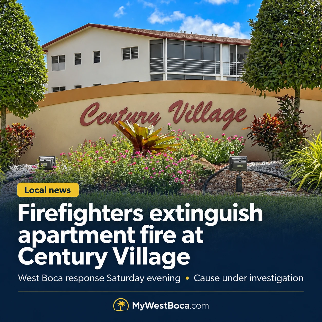 Century Village Apartment Fire Draws Large West Boca Response