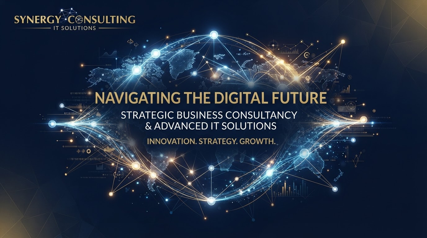 Digital network representing connected IT solutions