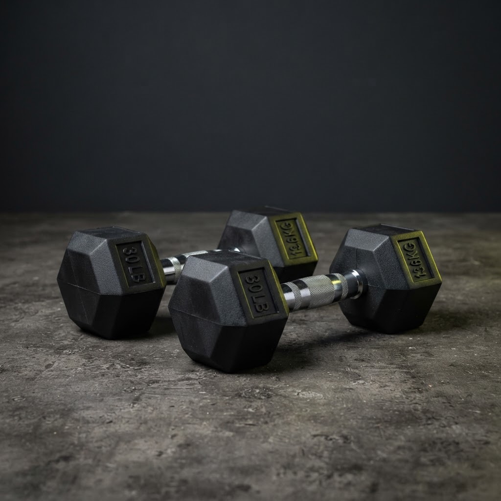 Hex Rubber Dumbbell Pair