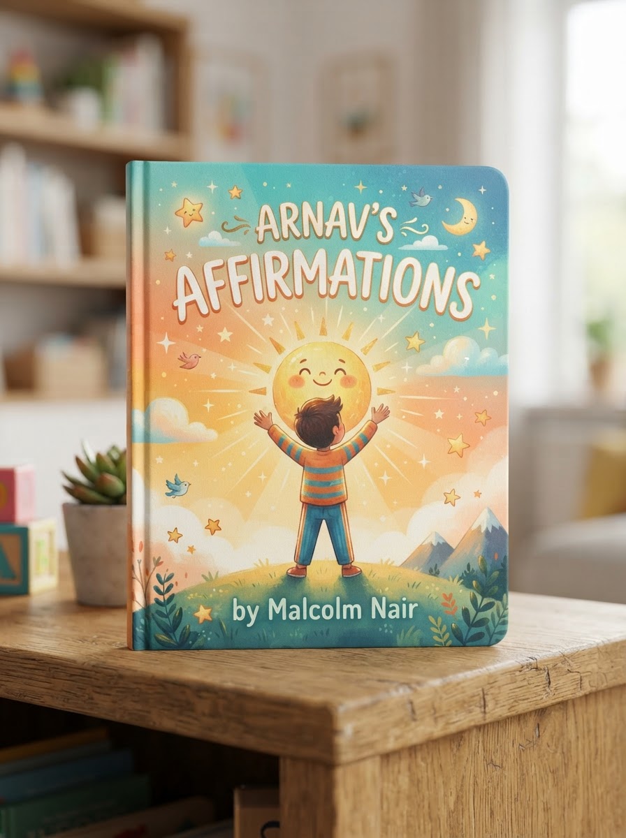 Arnav's Affirmations book cover by Malcolm Nair