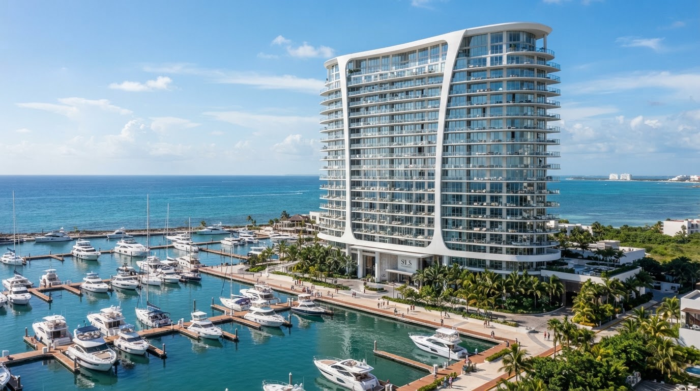 SLS Harbour Beach, Novo Cancún — imagen publicada por Grupo Contracon