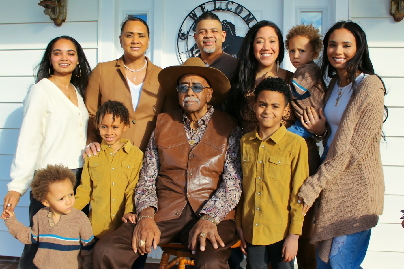 A diverse family protected by title insurance in their new home