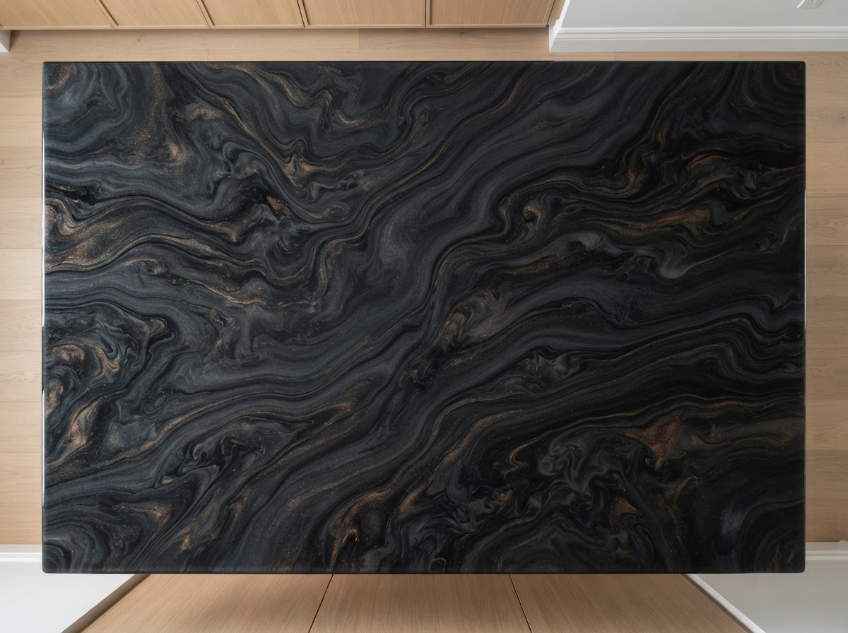 Concept macro detail of the dark flowing veining