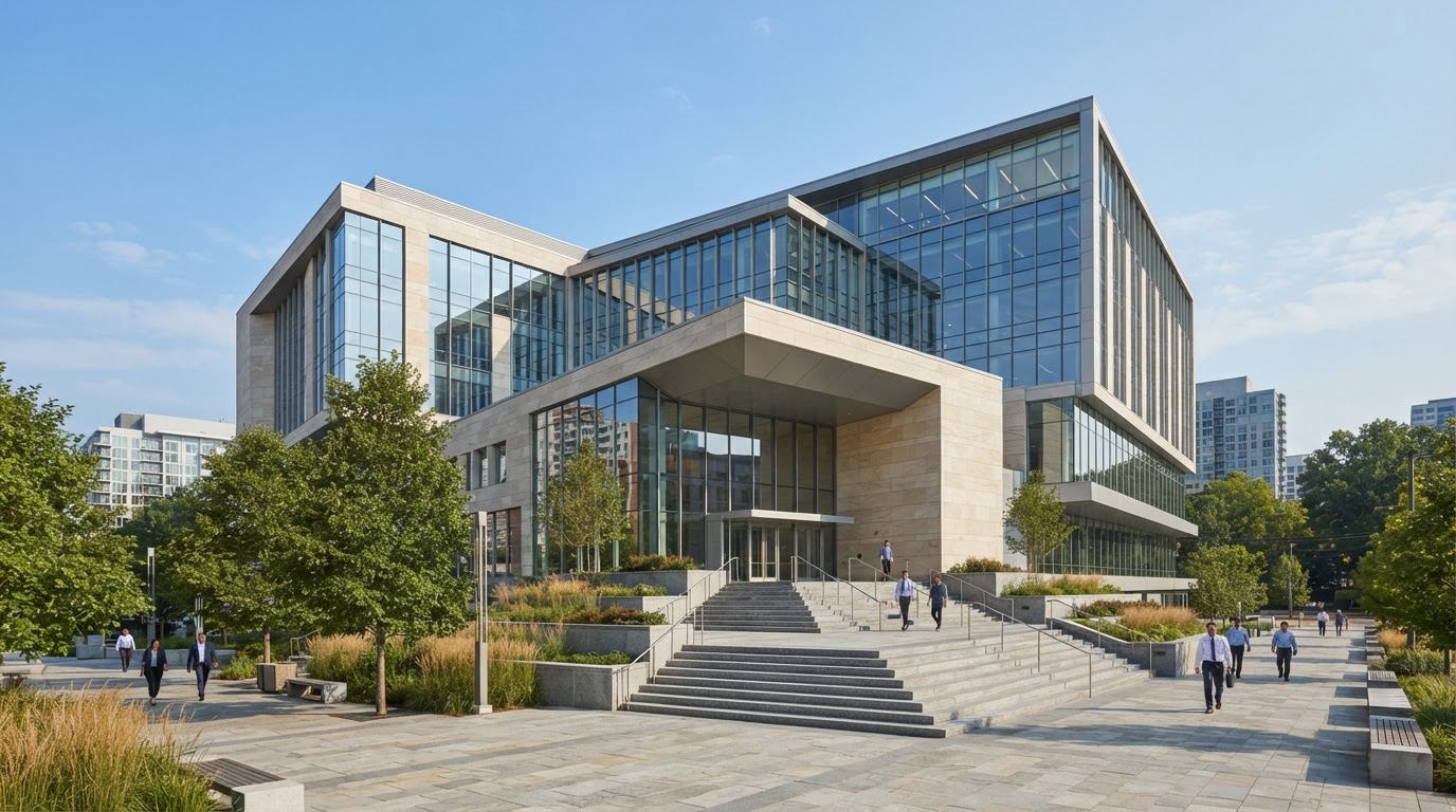 Modern official government building exterior