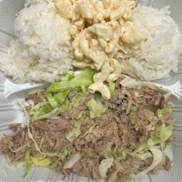Kalua Pork and Cabbage Plate