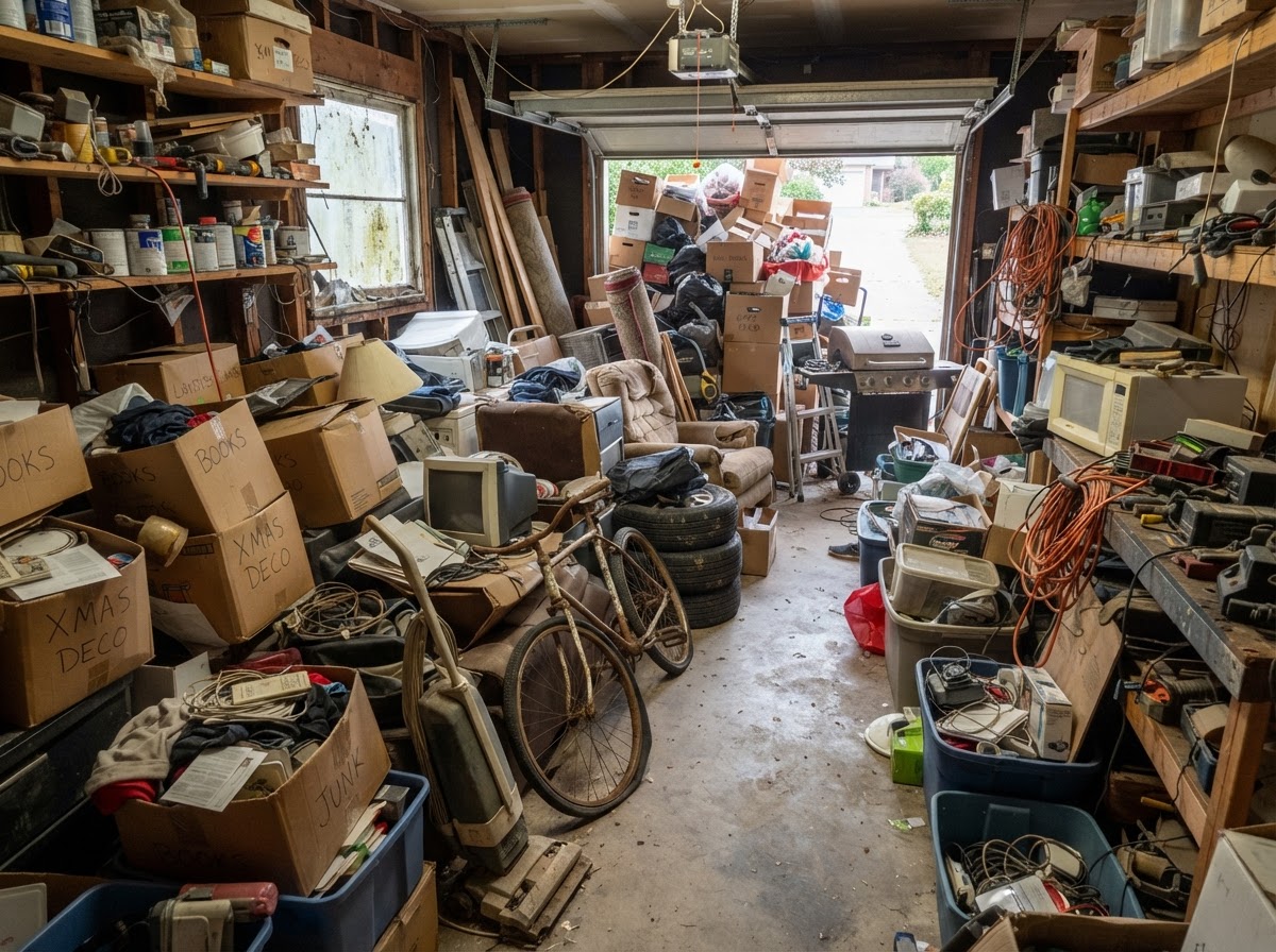 Garage Cleanout before cleanup