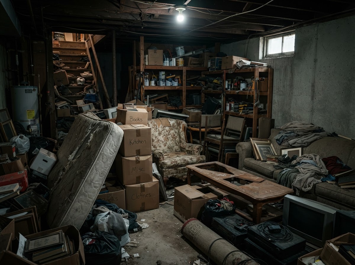 Basement Clear-Out before cleanup
