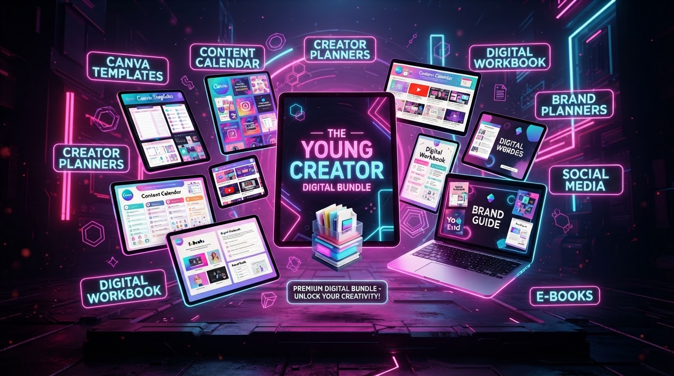 Pack de bonos digitales de ORIGEN Junior — plantillas, workbooks y guías para jóvenes creadores