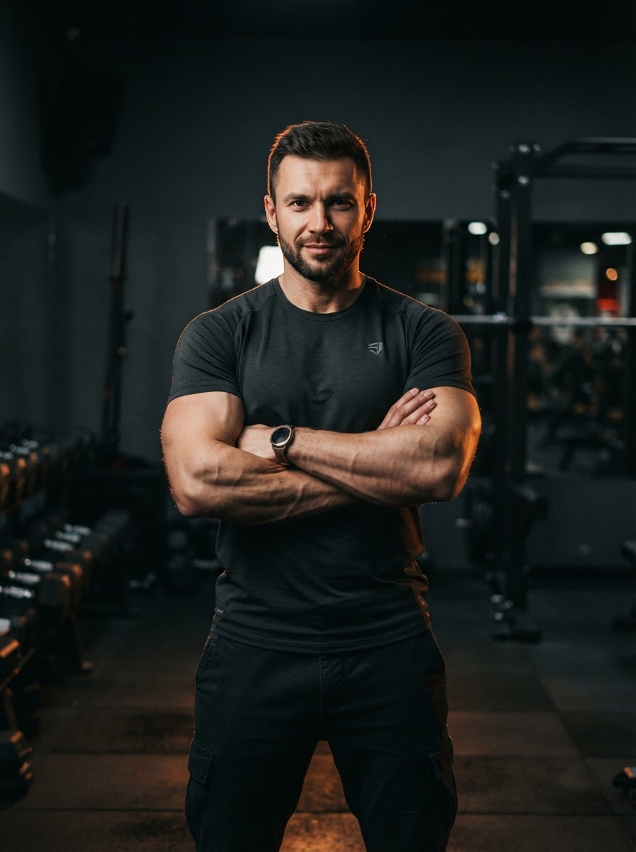 Personal trainer portrait in the gym