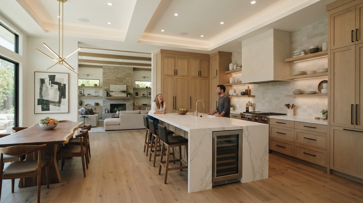 High-end remodeled home interior