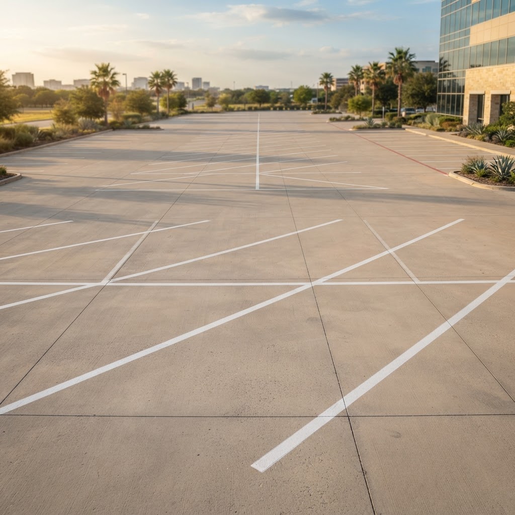 Parking Lot — finished concrete work by Enriquez Concrete