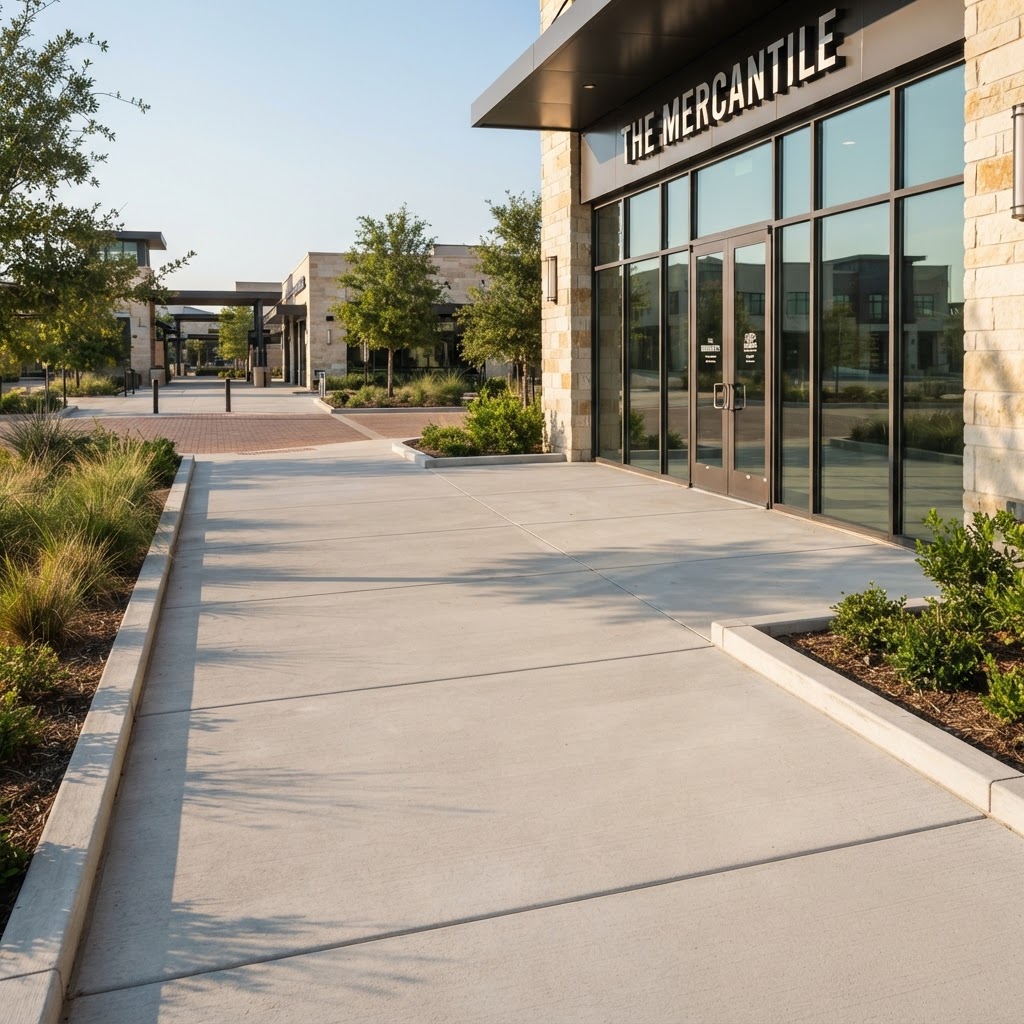 Commercial Job — finished concrete work by Enriquez Concrete