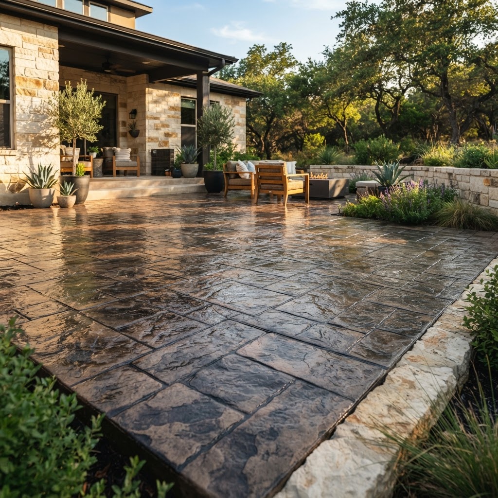 Stamped Concrete — finished concrete work by Enriquez Concrete