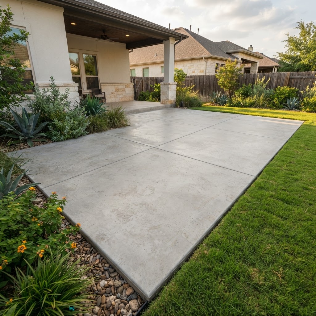 Patio — finished concrete work by Enriquez Concrete