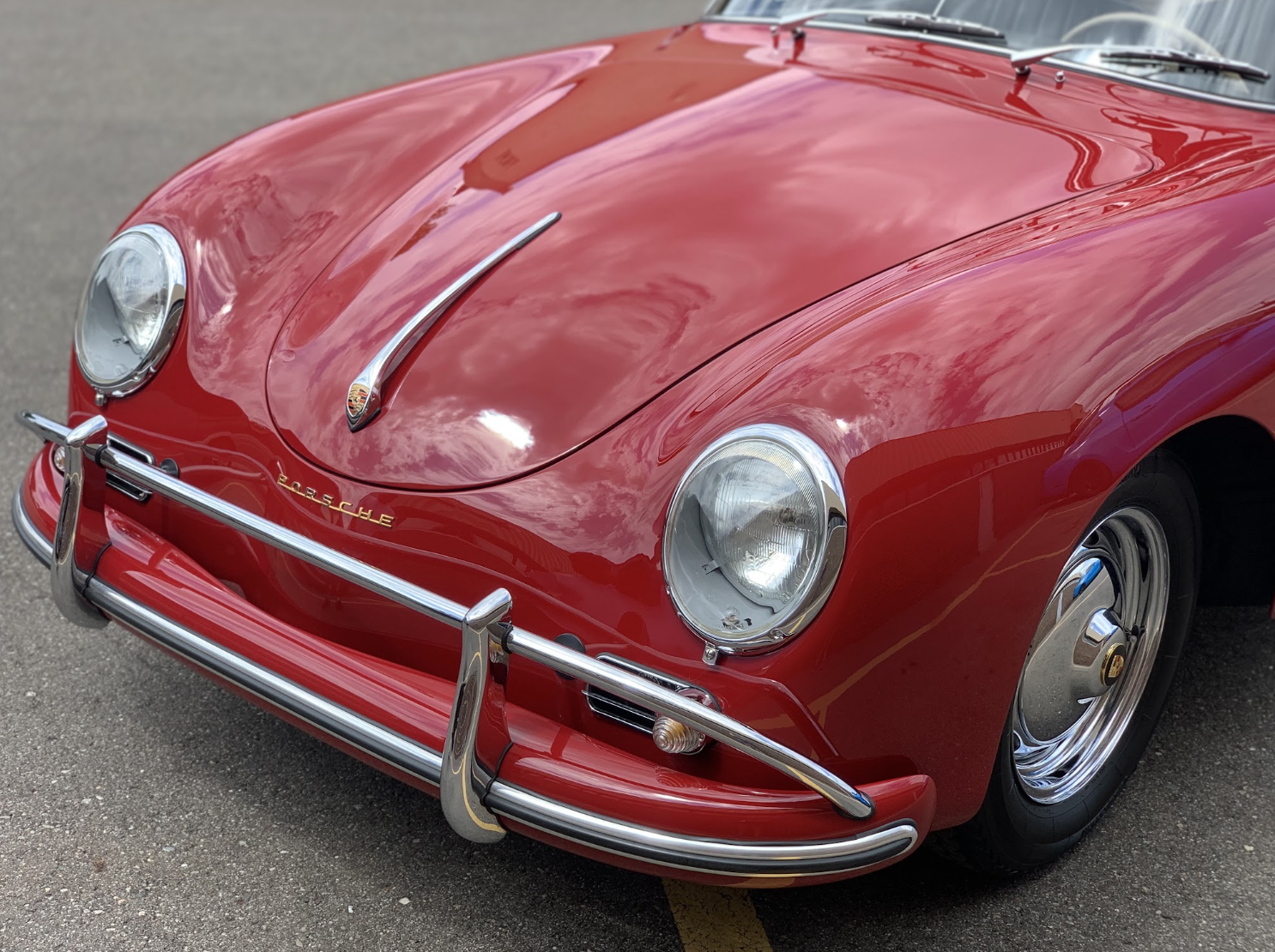 Air-Cooled Porsche Heritage — Porsche 356 Speedster in Ruby Red — museum-grade preservation detail and coating