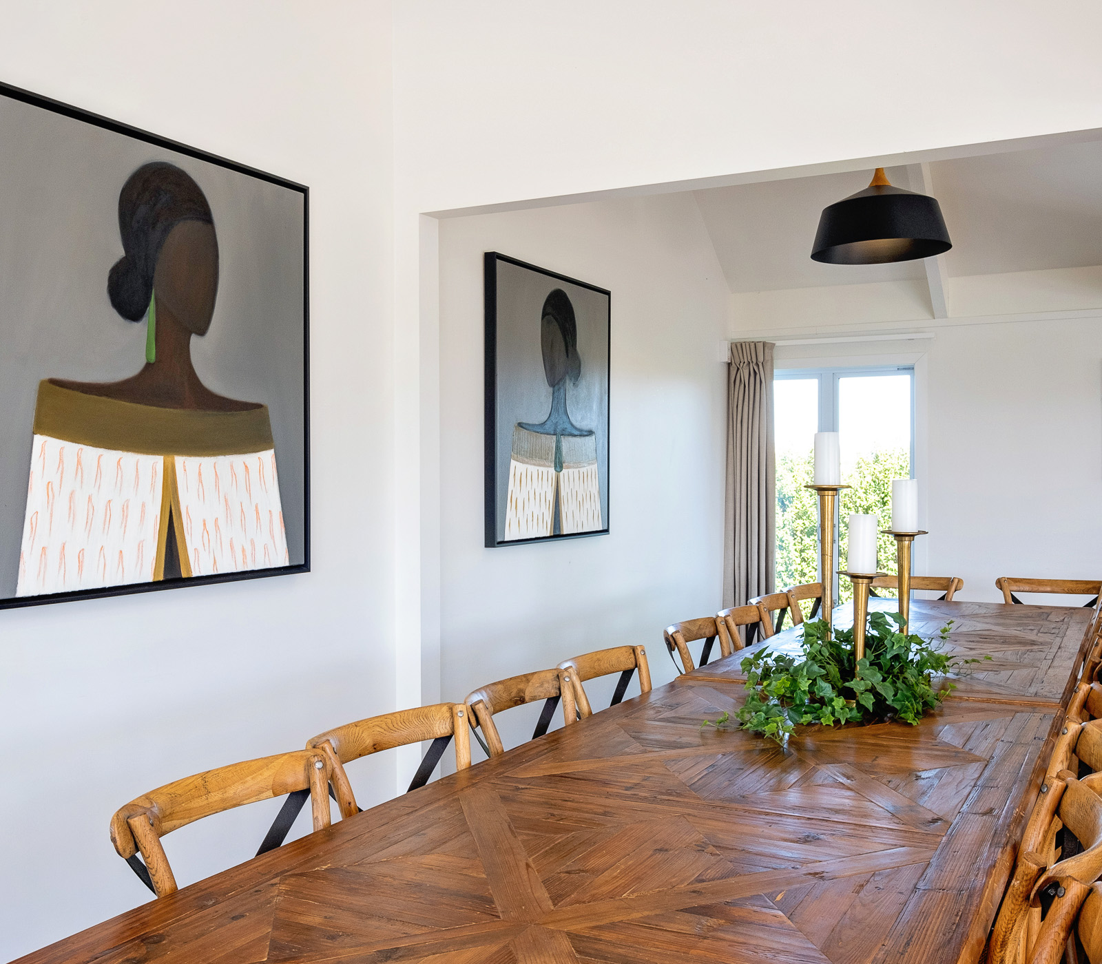 Lawn Road Retreats long dining table for shared catered meals