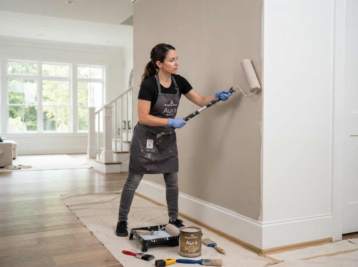 Interior Wall Painting & Crown Molding Prep