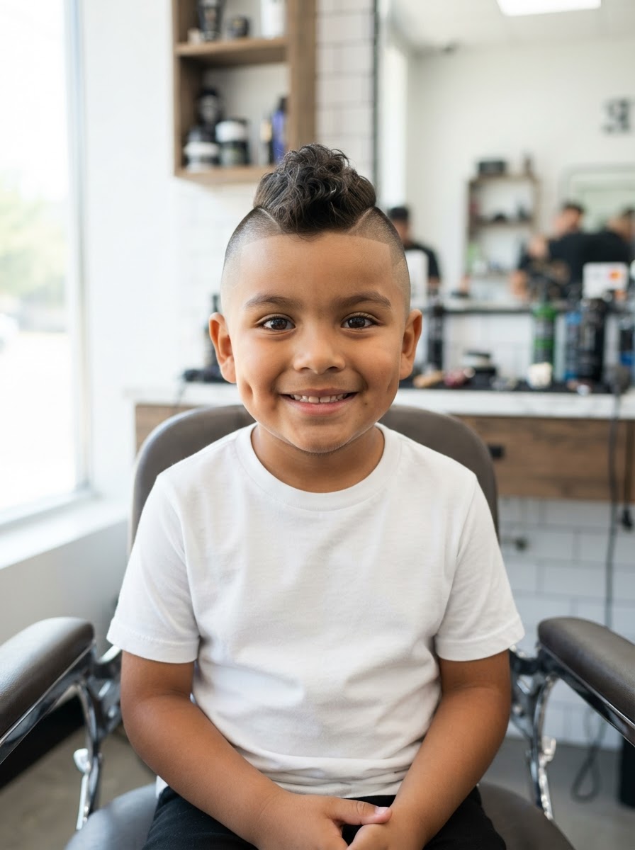 Kids Mohawk Fade kids haircut style