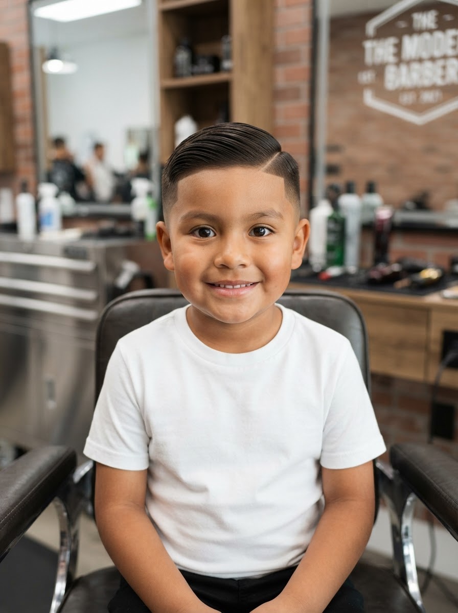 Kids Comb Over Fade kids haircut style